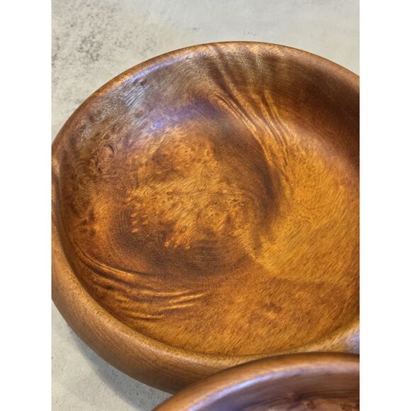 The House of Myrtlewood 6" Wooden Bowls Coos Bay Oregon USA Set of 4 EUC Handmad - Picture 13 of 15